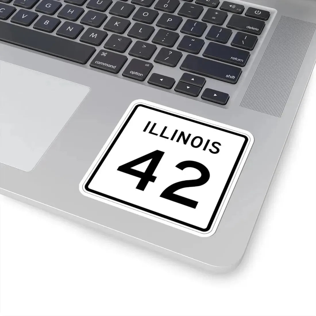 Illinois 42 (Illinois) (Road Sign) STICKER Vinyl Kiss-Cut Decal - The Sticker Space