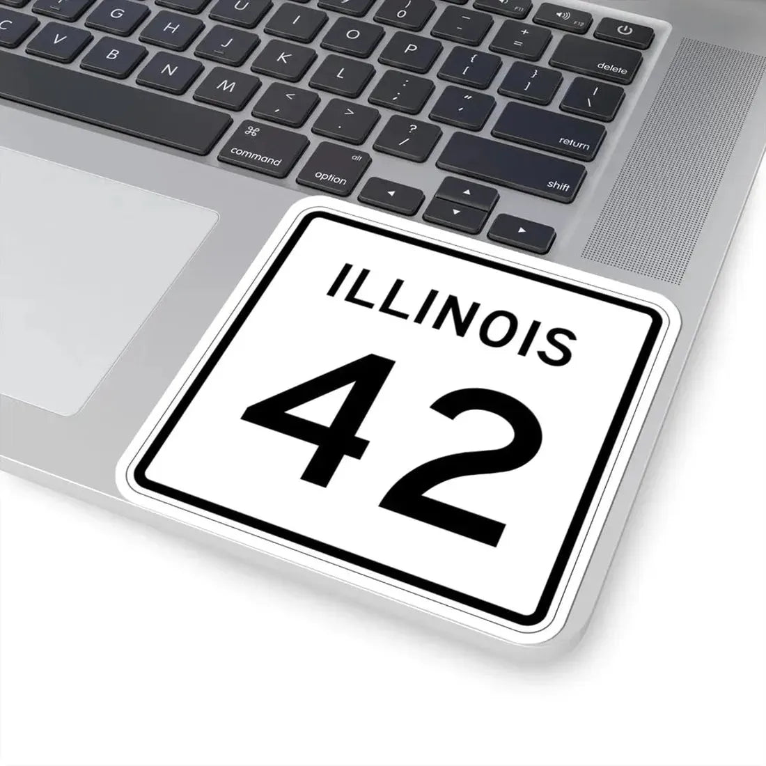 Illinois 42 (Illinois) (Road Sign) STICKER Vinyl Kiss-Cut Decal - The Sticker Space