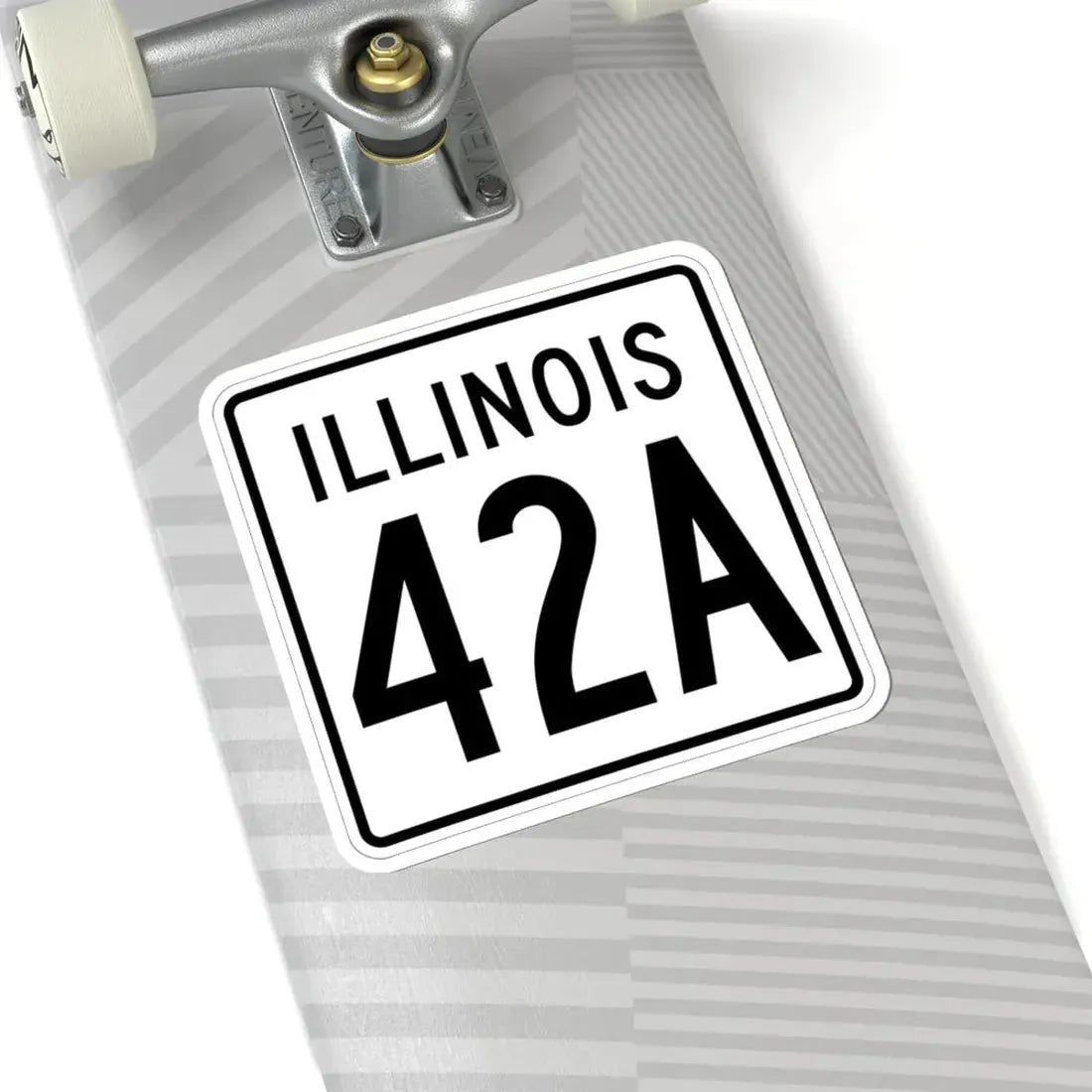 Illinois 42A 1960 (Illinois) (Road Sign) STICKER Vinyl Kiss-Cut Decal - The Sticker Space
