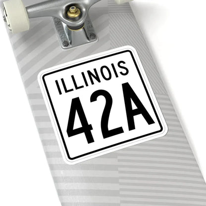 Illinois 42A 1960 (Illinois) (Road Sign) STICKER Vinyl Kiss-Cut Decal - The Sticker Space