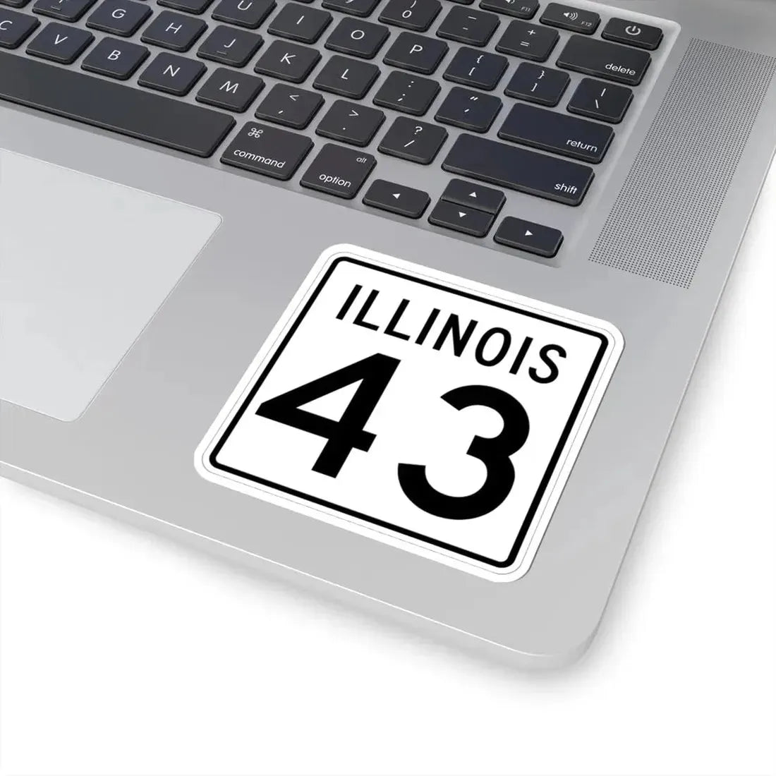 Illinois 43 1960 (Illinois) (Road Sign) STICKER Vinyl Kiss-Cut Decal - The Sticker Space