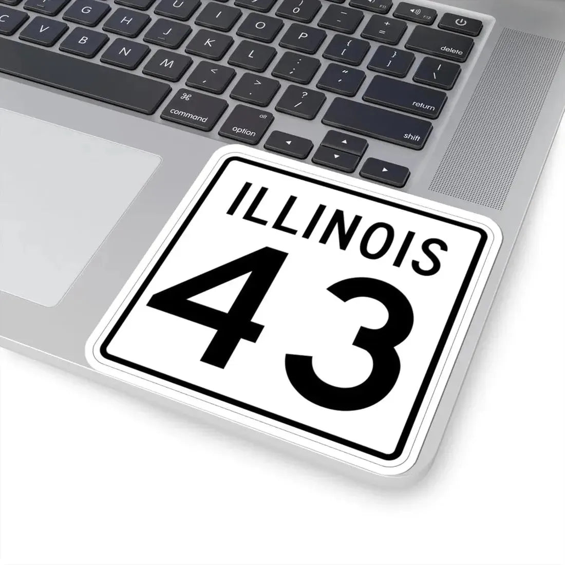 Illinois 43 1960 (Illinois) (Road Sign) STICKER Vinyl Kiss-Cut Decal - The Sticker Space