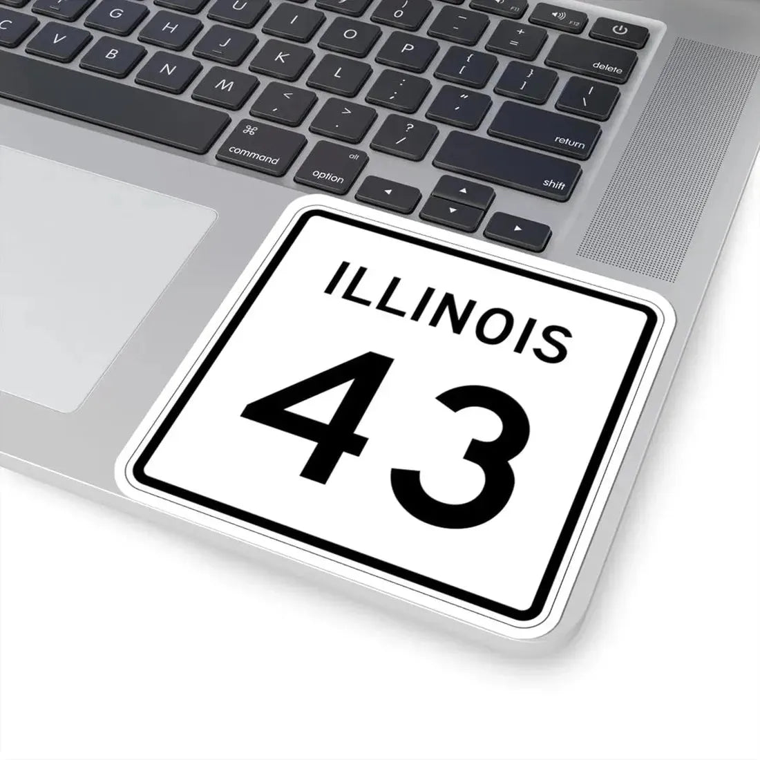 Illinois 43 (Illinois) (Road Sign) STICKER Vinyl Kiss-Cut Decal - The Sticker Space
