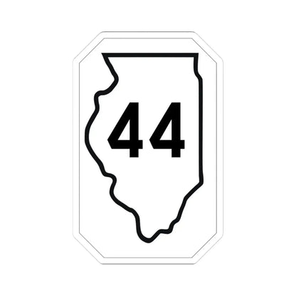 Illinois 44 1926 (Illinois) (Road Sign) STICKER Vinyl Kiss-Cut Decal 3 Inch White - The Sticker Space