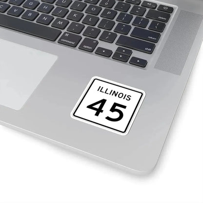 Illinois 45 (Illinois) (Road Sign) STICKER Vinyl Kiss-Cut Decal - The Sticker Space