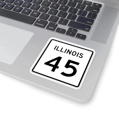 Illinois 45 (Illinois) (Road Sign) STICKER Vinyl Kiss-Cut Decal - The Sticker Space