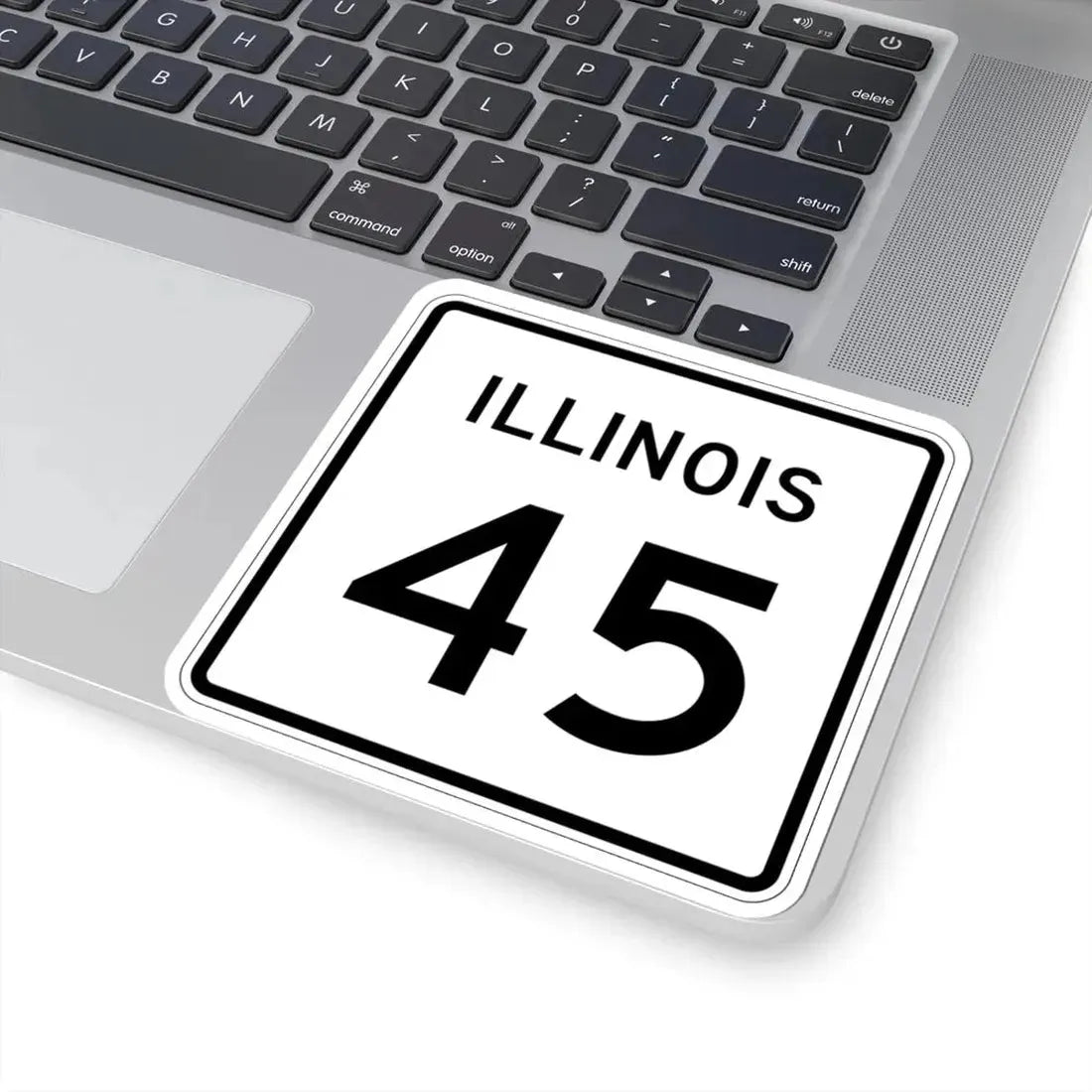 Illinois 45 (Illinois) (Road Sign) STICKER Vinyl Kiss-Cut Decal - The Sticker Space