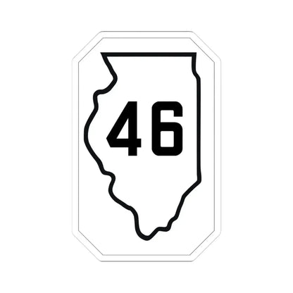 Illinois 46 1926 (Illinois) (Road Sign) STICKER Vinyl Kiss-Cut Decal 3 Inch White - The Sticker Space
