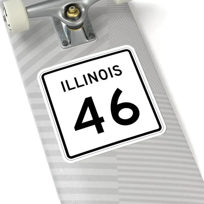 Illinois 46 (Illinois) (Road Sign) STICKER Vinyl Kiss-Cut Decal - The Sticker Space