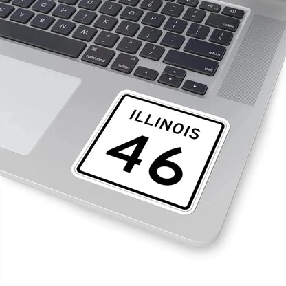 Illinois 46 (Illinois) (Road Sign) STICKER Vinyl Kiss-Cut Decal - The Sticker Space