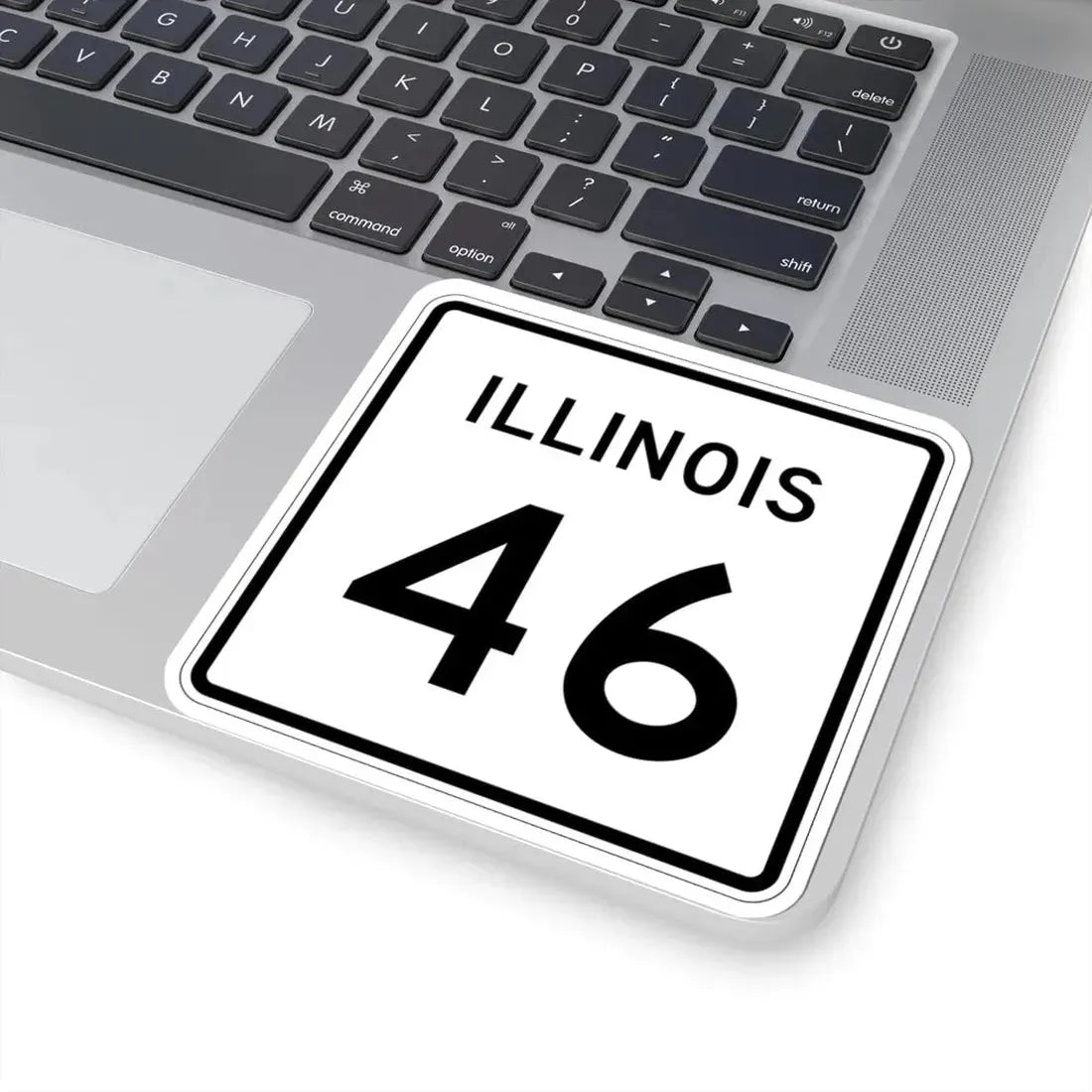 Illinois 46 (Illinois) (Road Sign) STICKER Vinyl Kiss-Cut Decal - The Sticker Space