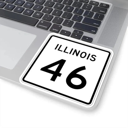 Illinois 46 (Illinois) (Road Sign) STICKER Vinyl Kiss-Cut Decal - The Sticker Space