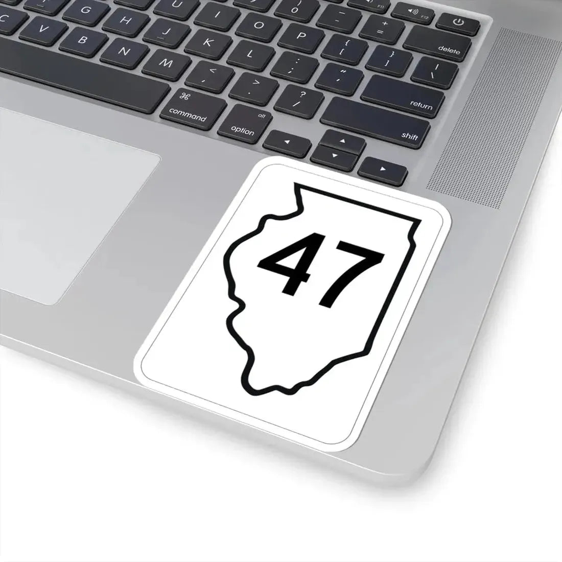 Illinois 47 1950 (Illinois) (Road Sign) STICKER Vinyl Kiss-Cut Decal - The Sticker Space