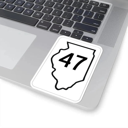 Illinois 47 1950 (Illinois) (Road Sign) STICKER Vinyl Kiss-Cut Decal - The Sticker Space
