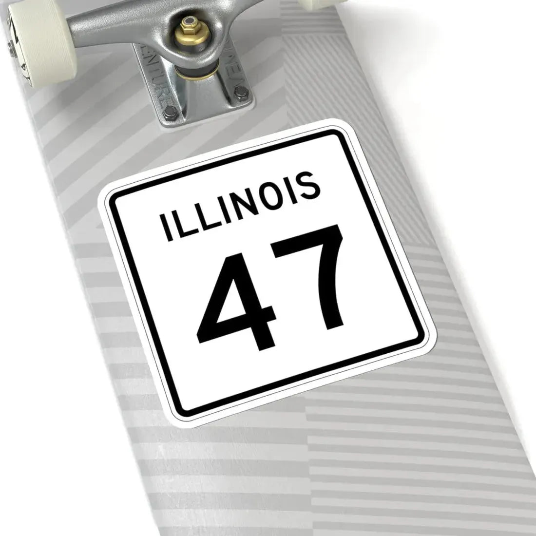 Illinois 47 (Illinois) (Road Sign) STICKER Vinyl Kiss-Cut Decal - The Sticker Space