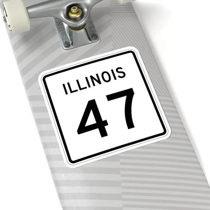Illinois 47 (Illinois) (Road Sign) STICKER Vinyl Kiss-Cut Decal - The Sticker Space