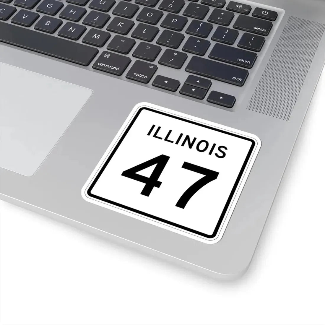 Illinois 47 (Illinois) (Road Sign) STICKER Vinyl Kiss-Cut Decal - The Sticker Space