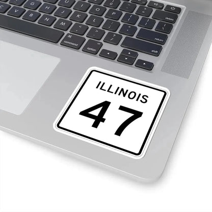 Illinois 47 (Illinois) (Road Sign) STICKER Vinyl Kiss-Cut Decal - The Sticker Space