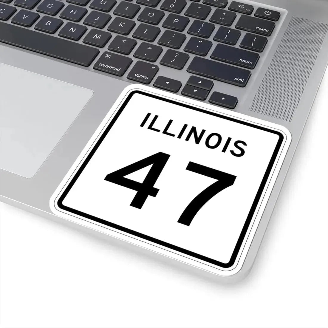 Illinois 47 (Illinois) (Road Sign) STICKER Vinyl Kiss-Cut Decal - The Sticker Space