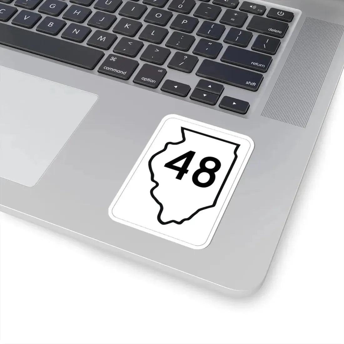 Illinois 48 1950 (Illinois) (Road Sign) STICKER Vinyl Kiss-Cut Decal - The Sticker Space