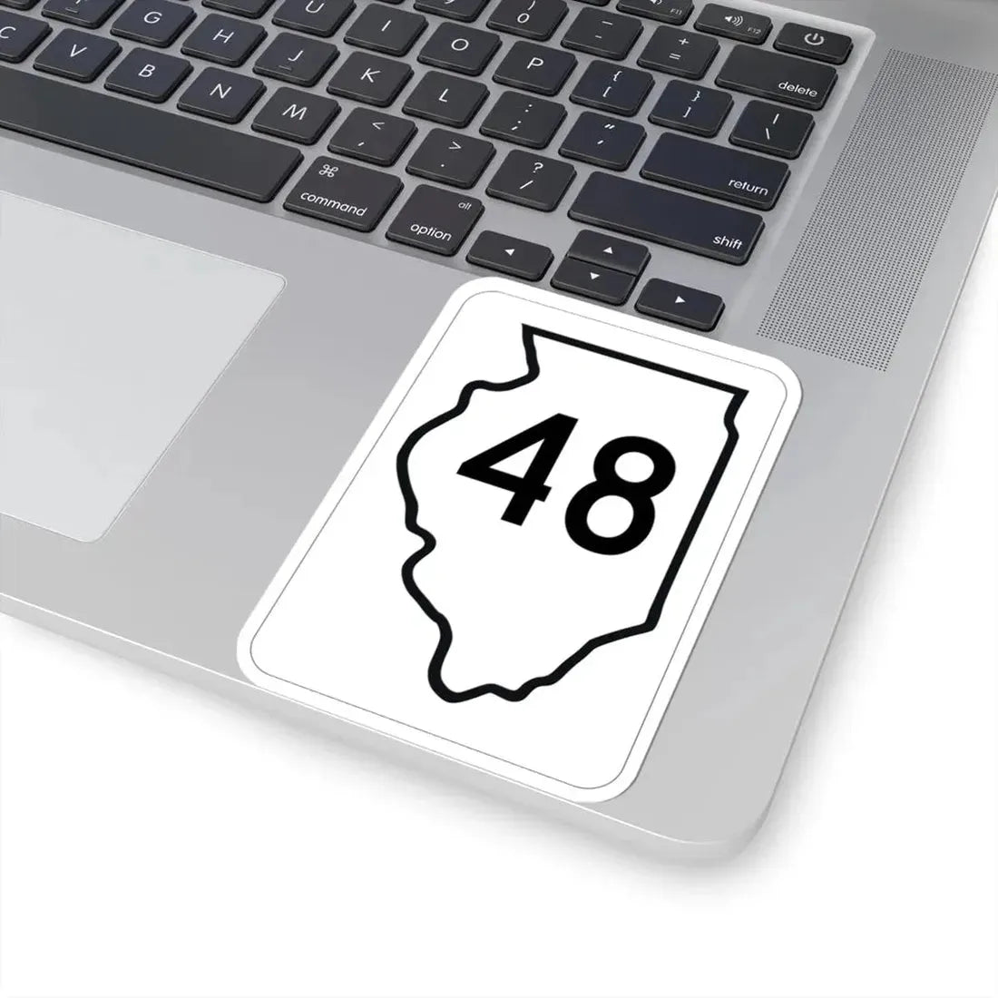 Illinois 48 1950 (Illinois) (Road Sign) STICKER Vinyl Kiss-Cut Decal - The Sticker Space