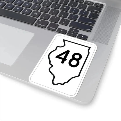 Illinois 48 1950 (Illinois) (Road Sign) STICKER Vinyl Kiss-Cut Decal - The Sticker Space