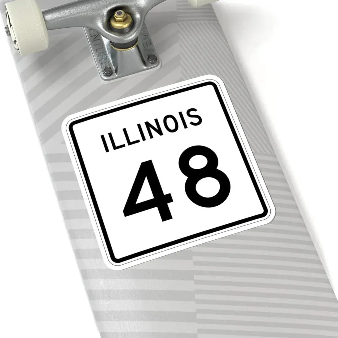 Illinois 48 (Illinois) (Road Sign) STICKER Vinyl Kiss-Cut Decal - The Sticker Space