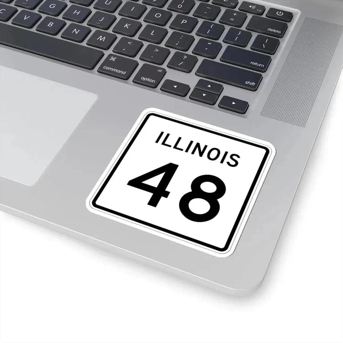 Illinois 48 (Illinois) (Road Sign) STICKER Vinyl Kiss-Cut Decal - The Sticker Space