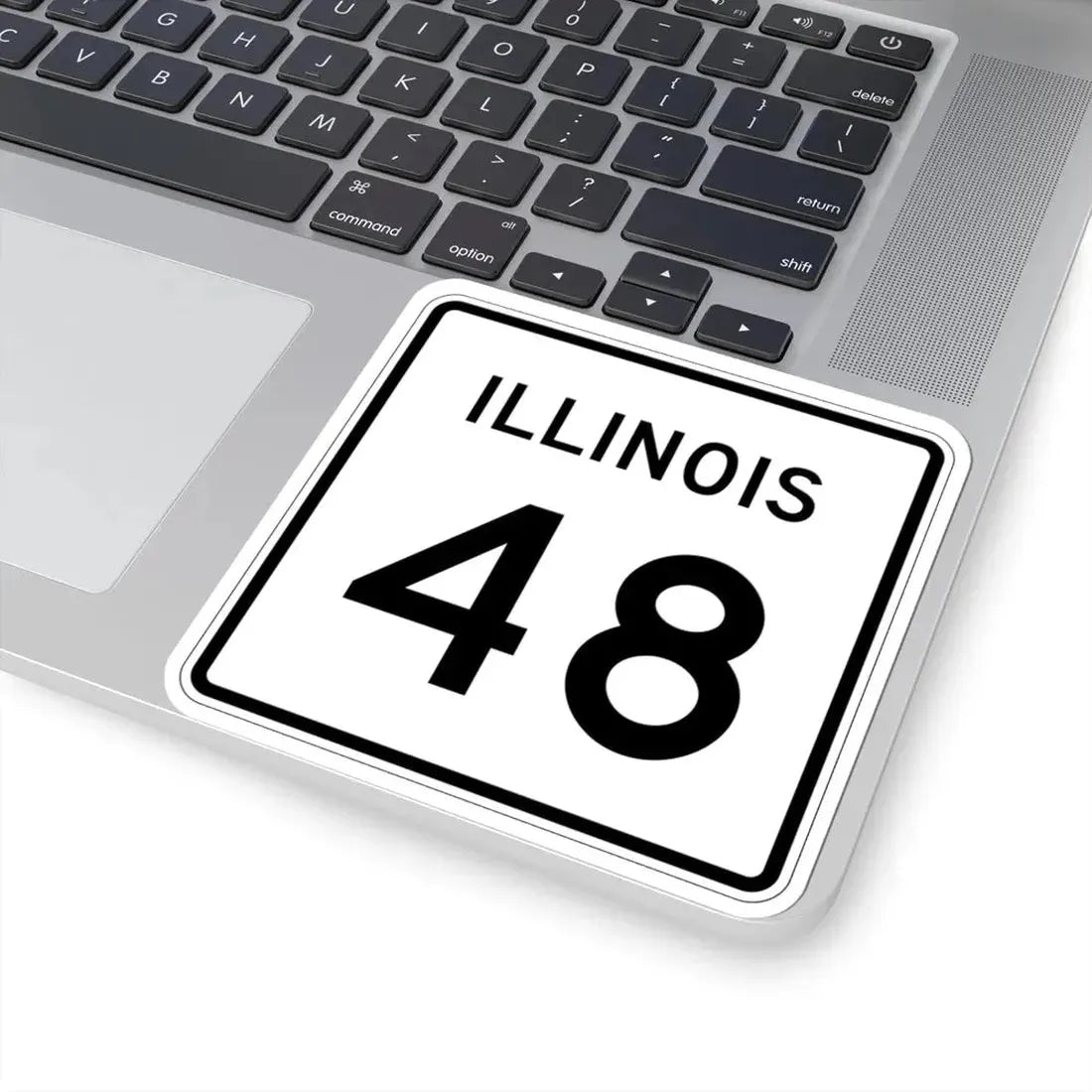Illinois 48 (Illinois) (Road Sign) STICKER Vinyl Kiss-Cut Decal - The Sticker Space