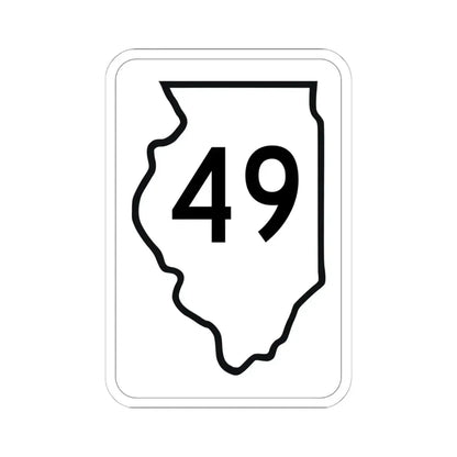 Illinois 49 1950 (Illinois) (Road Sign) STICKER Vinyl Kiss-Cut Decal 6 Inch White - The Sticker Space