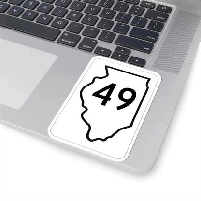 Illinois 49 1950 (Illinois) (Road Sign) STICKER Vinyl Kiss-Cut Decal - The Sticker Space