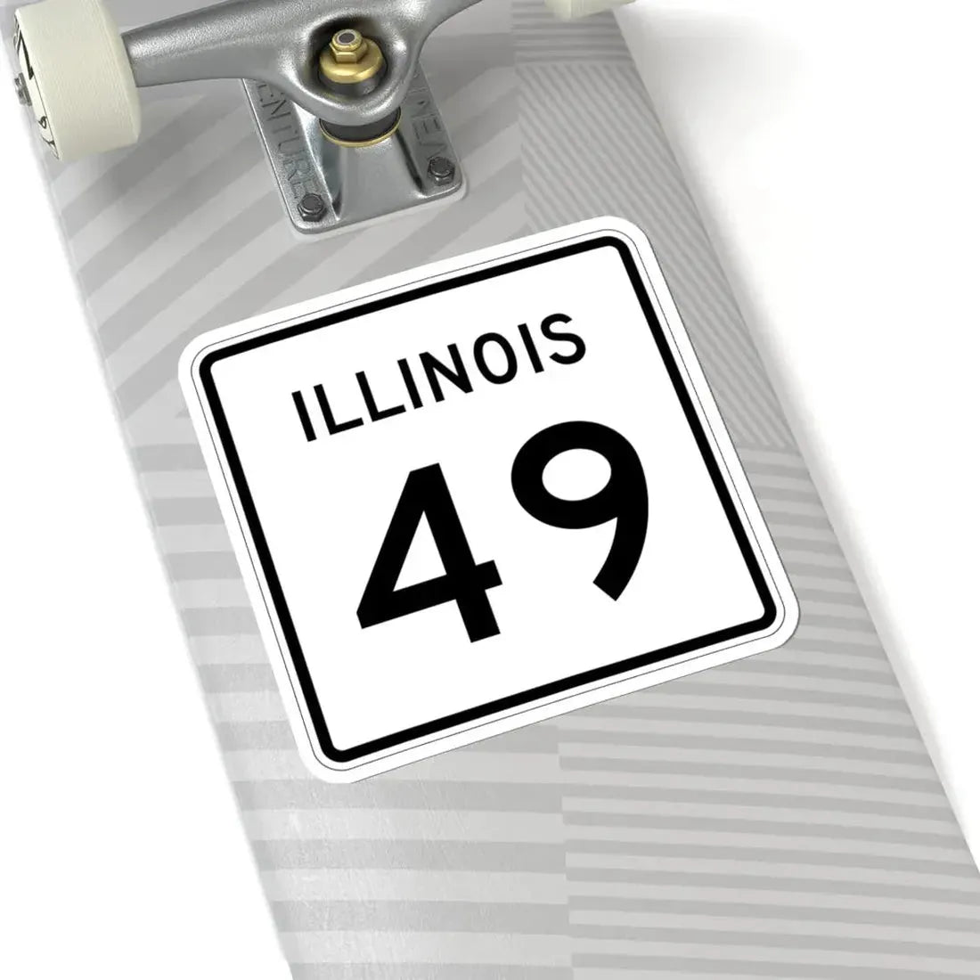 Illinois 49 (Illinois) (Road Sign) STICKER Vinyl Kiss-Cut Decal - The Sticker Space