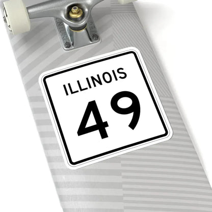 Illinois 49 (Illinois) (Road Sign) STICKER Vinyl Kiss-Cut Decal - The Sticker Space
