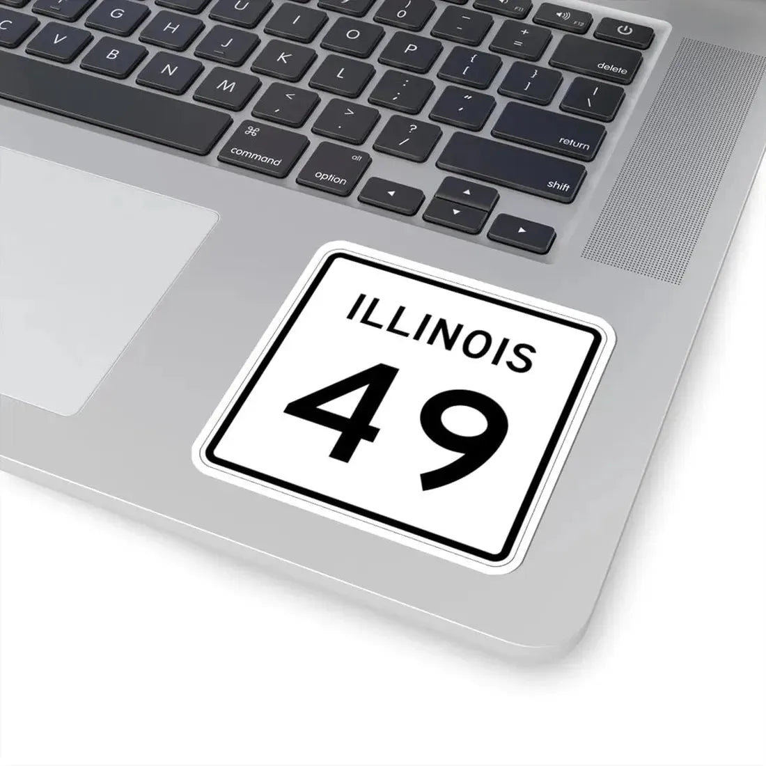Illinois 49 (Illinois) (Road Sign) STICKER Vinyl Kiss-Cut Decal - The Sticker Space
