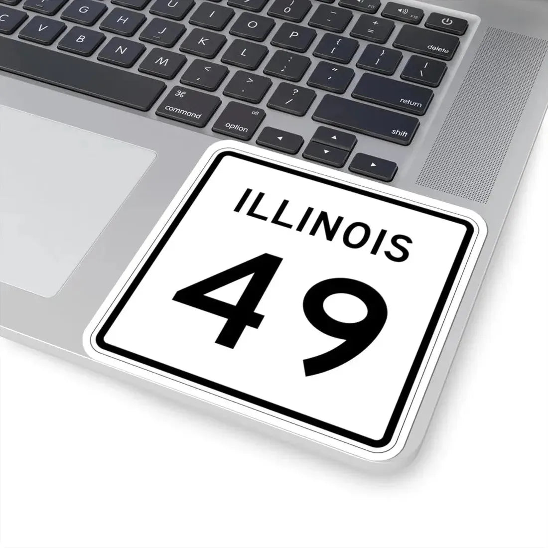 Illinois 49 (Illinois) (Road Sign) STICKER Vinyl Kiss-Cut Decal - The Sticker Space
