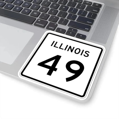 Illinois 49 (Illinois) (Road Sign) STICKER Vinyl Kiss-Cut Decal - The Sticker Space