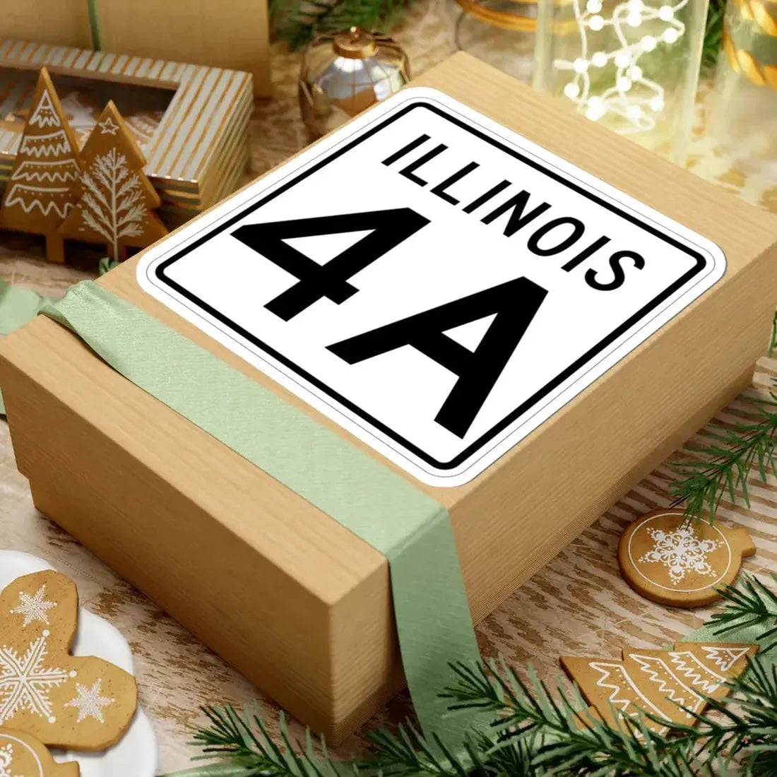 Illinois 4A 1960 (Illinois) (Road Sign) STICKER Vinyl Kiss-Cut Decal - The Sticker Space