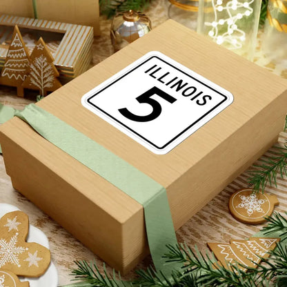 Illinois 5 1960 (Illinois) (Road Sign) STICKER Vinyl Kiss-Cut Decal - The Sticker Space