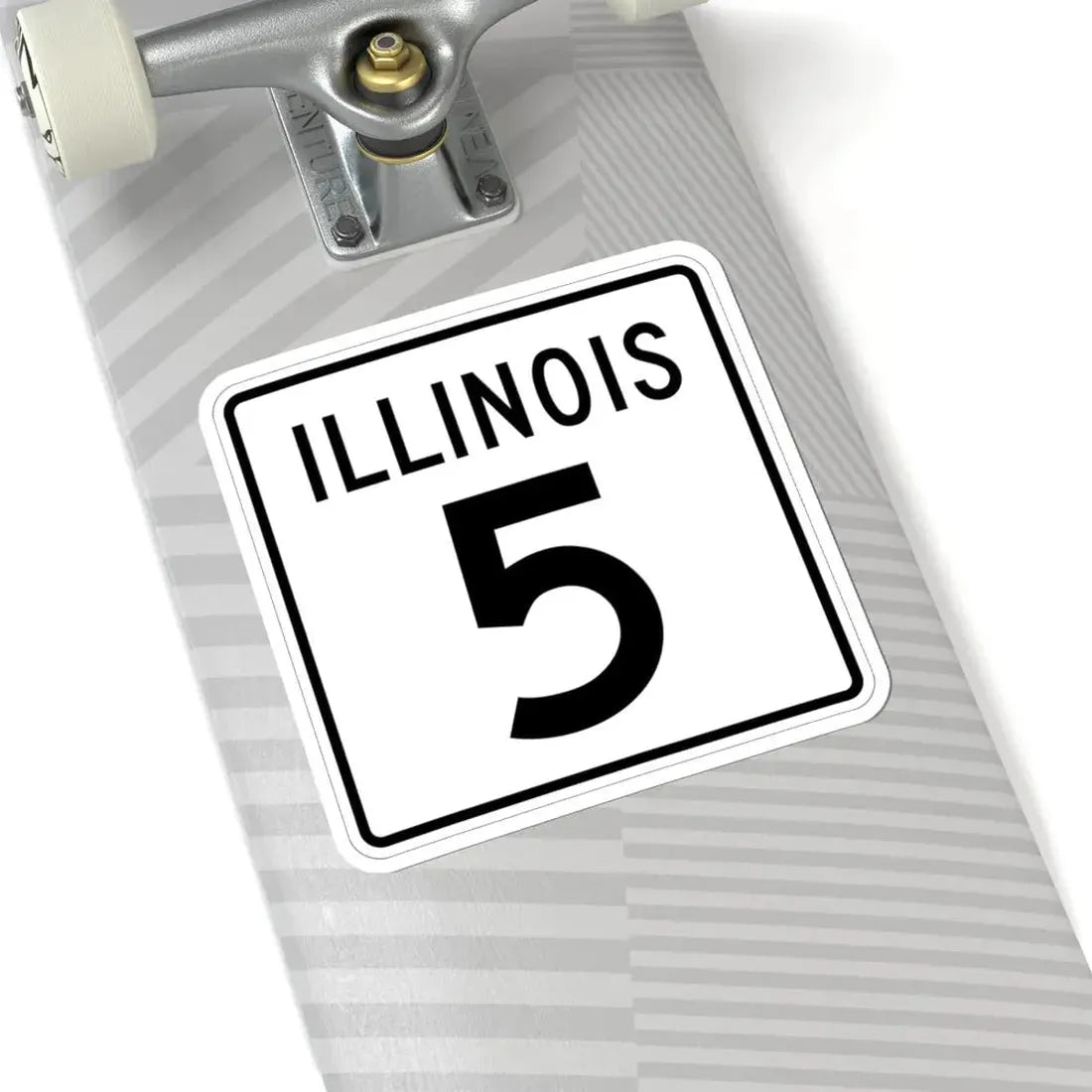 Illinois 5 1960 (Illinois) (Road Sign) STICKER Vinyl Kiss-Cut Decal - The Sticker Space