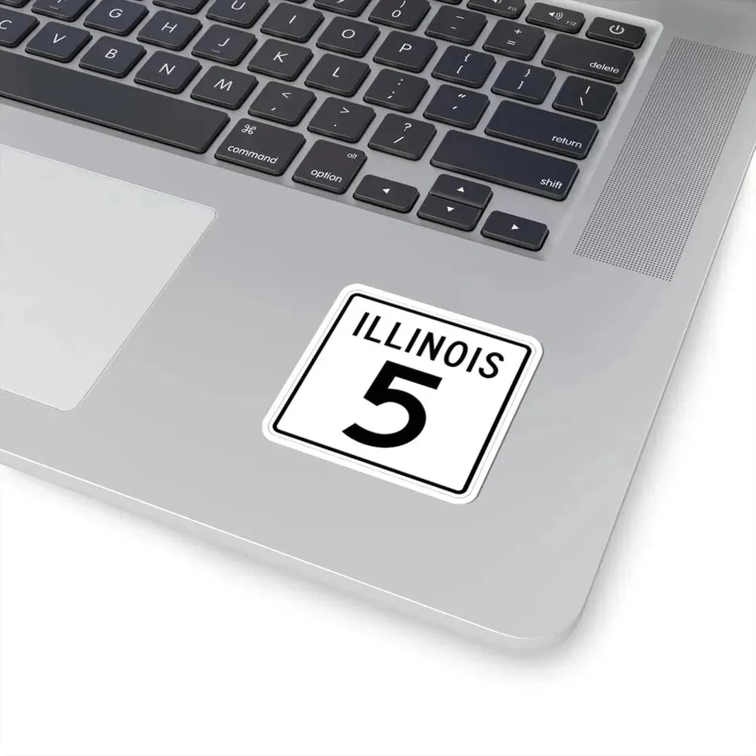 Illinois 5 1960 (Illinois) (Road Sign) STICKER Vinyl Kiss-Cut Decal - The Sticker Space