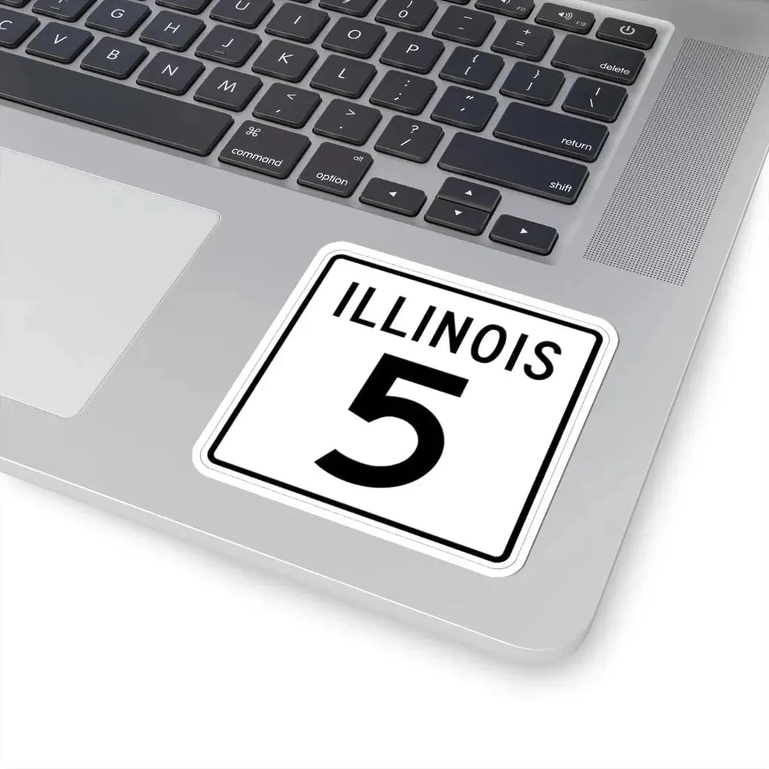 Illinois 5 1960 (Illinois) (Road Sign) STICKER Vinyl Kiss-Cut Decal - The Sticker Space