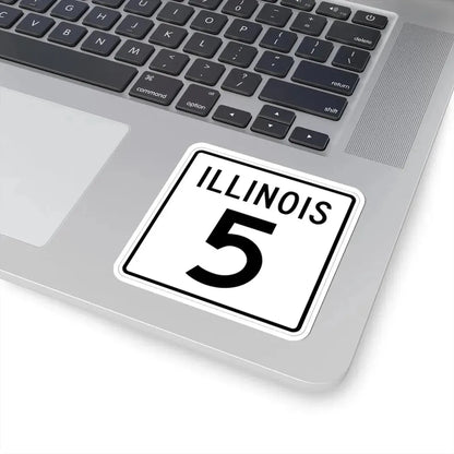 Illinois 5 1960 (Illinois) (Road Sign) STICKER Vinyl Kiss-Cut Decal - The Sticker Space