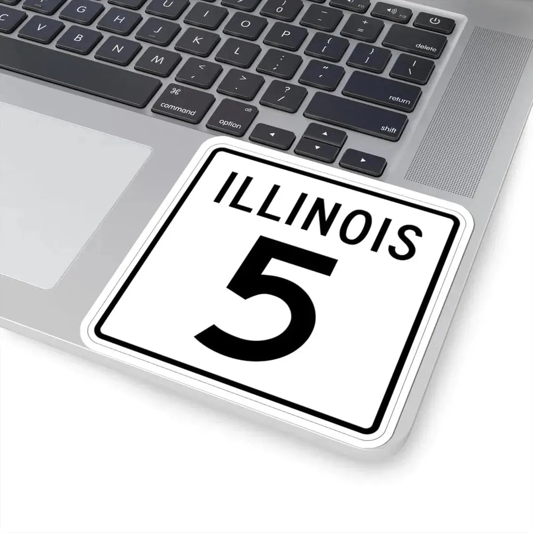 Illinois 5 1960 (Illinois) (Road Sign) STICKER Vinyl Kiss-Cut Decal - The Sticker Space