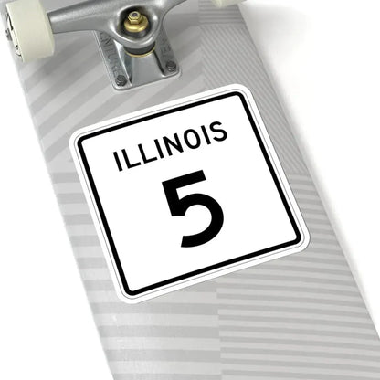 Illinois 5 (Illinois) (Road Sign) STICKER Vinyl Kiss-Cut Decal - The Sticker Space