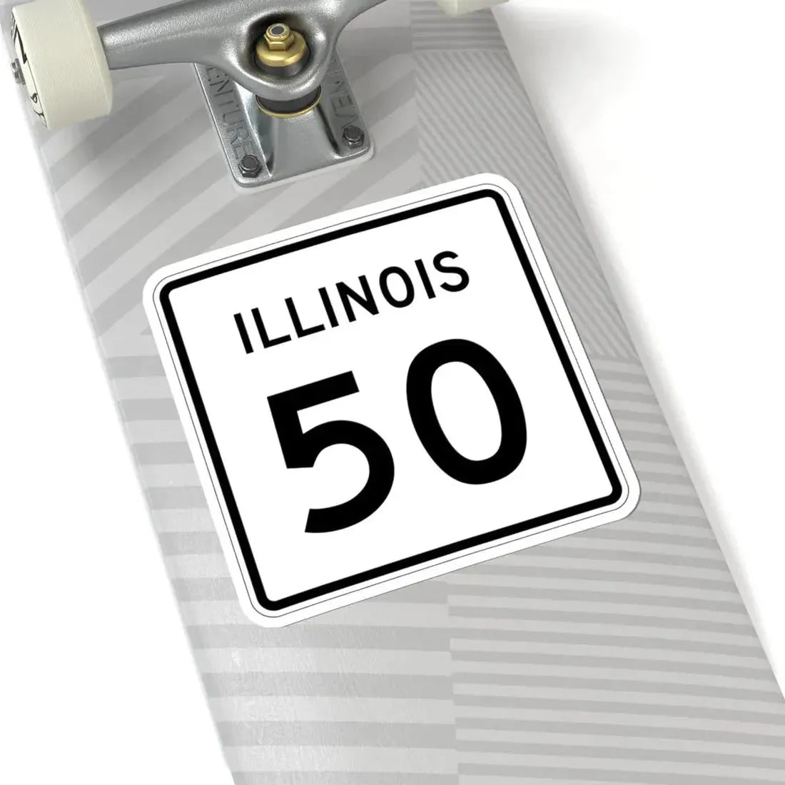 Illinois 50 (Illinois) (Road Sign) STICKER Vinyl Kiss-Cut Decal - The Sticker Space
