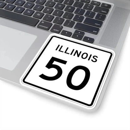 Illinois 50 (Illinois) (Road Sign) STICKER Vinyl Kiss-Cut Decal - The Sticker Space