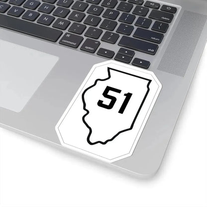 Illinois 51 1926 (Illinois) (Road Sign) STICKER Vinyl Kiss-Cut Decal - The Sticker Space
