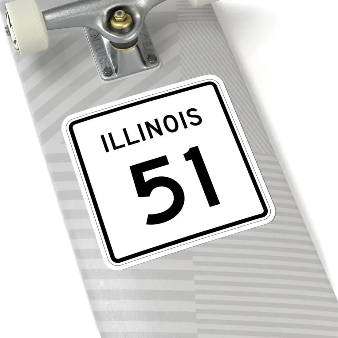Illinois 51 (Illinois) (Road Sign) STICKER Vinyl Kiss-Cut Decal - The Sticker Space