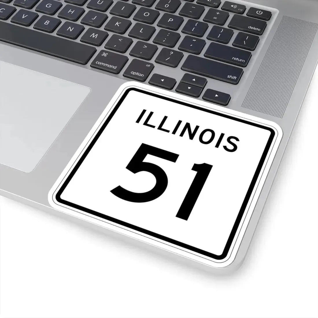 Illinois 51 (Illinois) (Road Sign) STICKER Vinyl Kiss-Cut Decal - The Sticker Space