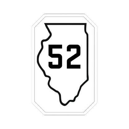 Illinois 52 1926 (Illinois) (Road Sign) STICKER Vinyl Kiss-Cut Decal 3 Inch White - The Sticker Space
